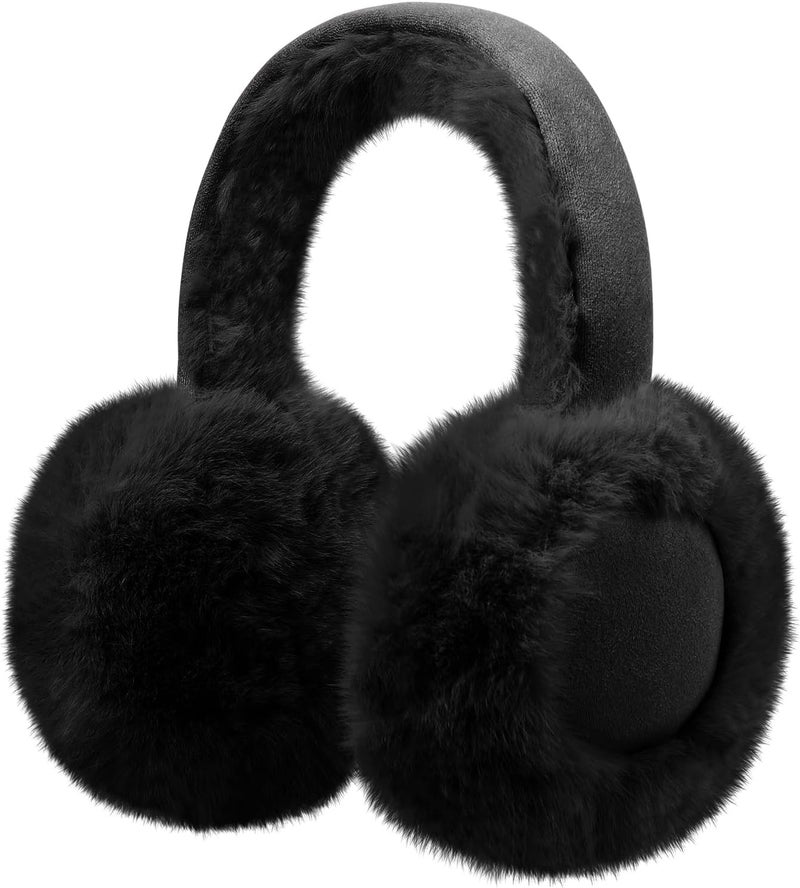 KDVOG Store Kids Winter Earmuffs Classic Foldable Warm Ear Muff Cute Furry Ear Warmers Cold Weather Plush Ear Covers for Boys Girls - Image 1
